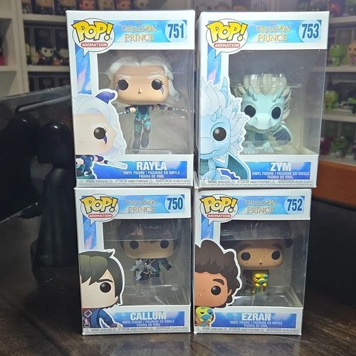 Funko Pop! Vinyl: The Dragon Prince - Rayla, Callum, Ezran, Zym Animation Set