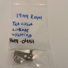 Royal Quiet De Luxe Typewriter Tab Circuit Linkage With Spring 1949 FREE... thumbnail