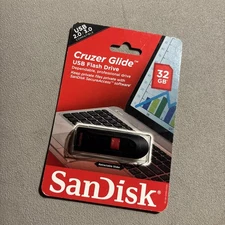NEW SanDisk Cruzer Glide 32 GB 2.0/3.0 Compatible USB Flash Drive