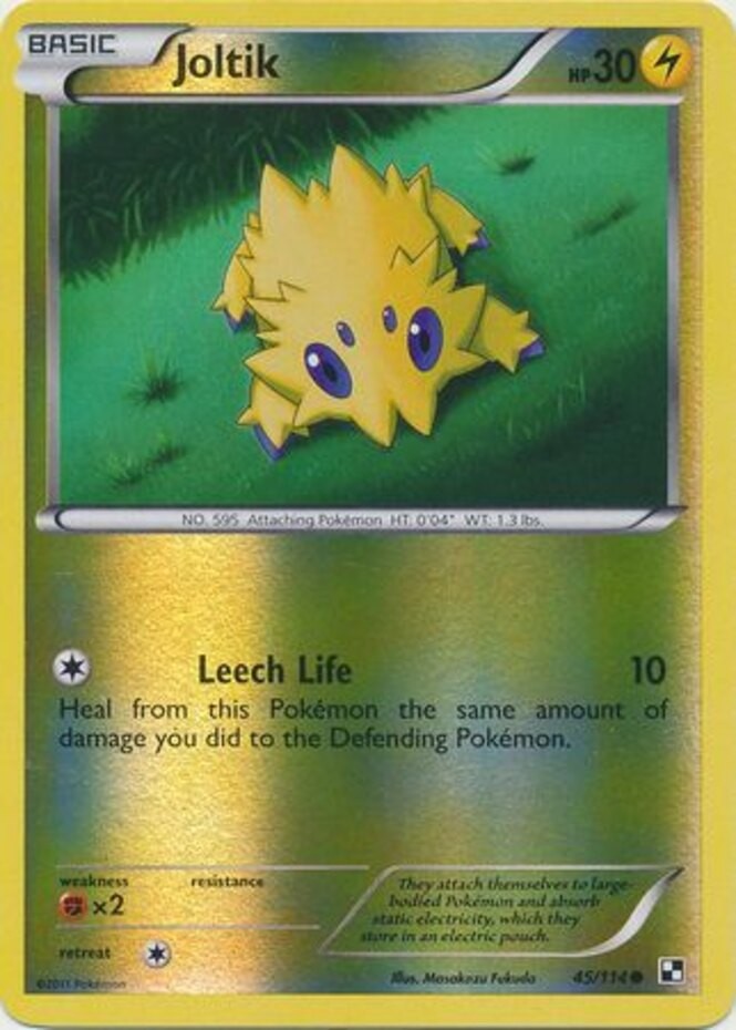 Joltik - 45/114 - Common - Reverse Holo - Black and White #45/114 Pokemon TCG