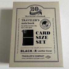 TRAVELER'S Notebook Card Size 20th Anniversary Limited Set Black Leather NEW