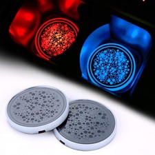 ACODABLEM 2 Pack LED Cup Holder Lights, Car Coaster with 7 Colors Changing US...