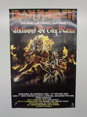 Iron Maiden Hallowed Be Thy Name Werbeplakat 4. Oktober Circa. 1993