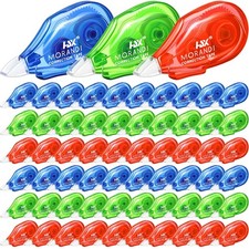 60 PCS White Correction Tape Bulk 19.7 Ft Red Green Blue Office Supply