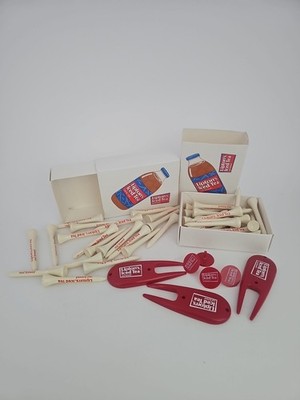 Vintage Lipton Iced Tea Golf Tees Box 45 TEES 3 Divot Repair Tools  4 Ball Marks