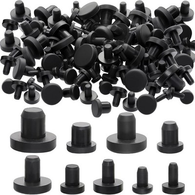 90 Pcs Silicone Rubber Hole Plugs, (9 Sizes: 0.12  to 0.31 )   High-Temper
