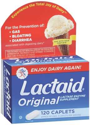 Lactaid  Original Lactase Enzyme Dietary Supplement-Case of 24