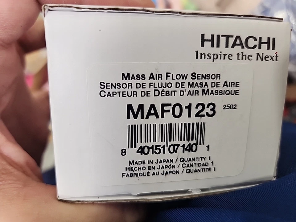 Sensor de fluxo de ar de massa Hitachi MAF0123 FABRICANTE DE EQUIPAMENTO ORIGINAL Infiniti QX60 Nissan Maxima Rogue Quest - Imagem 2 de 2