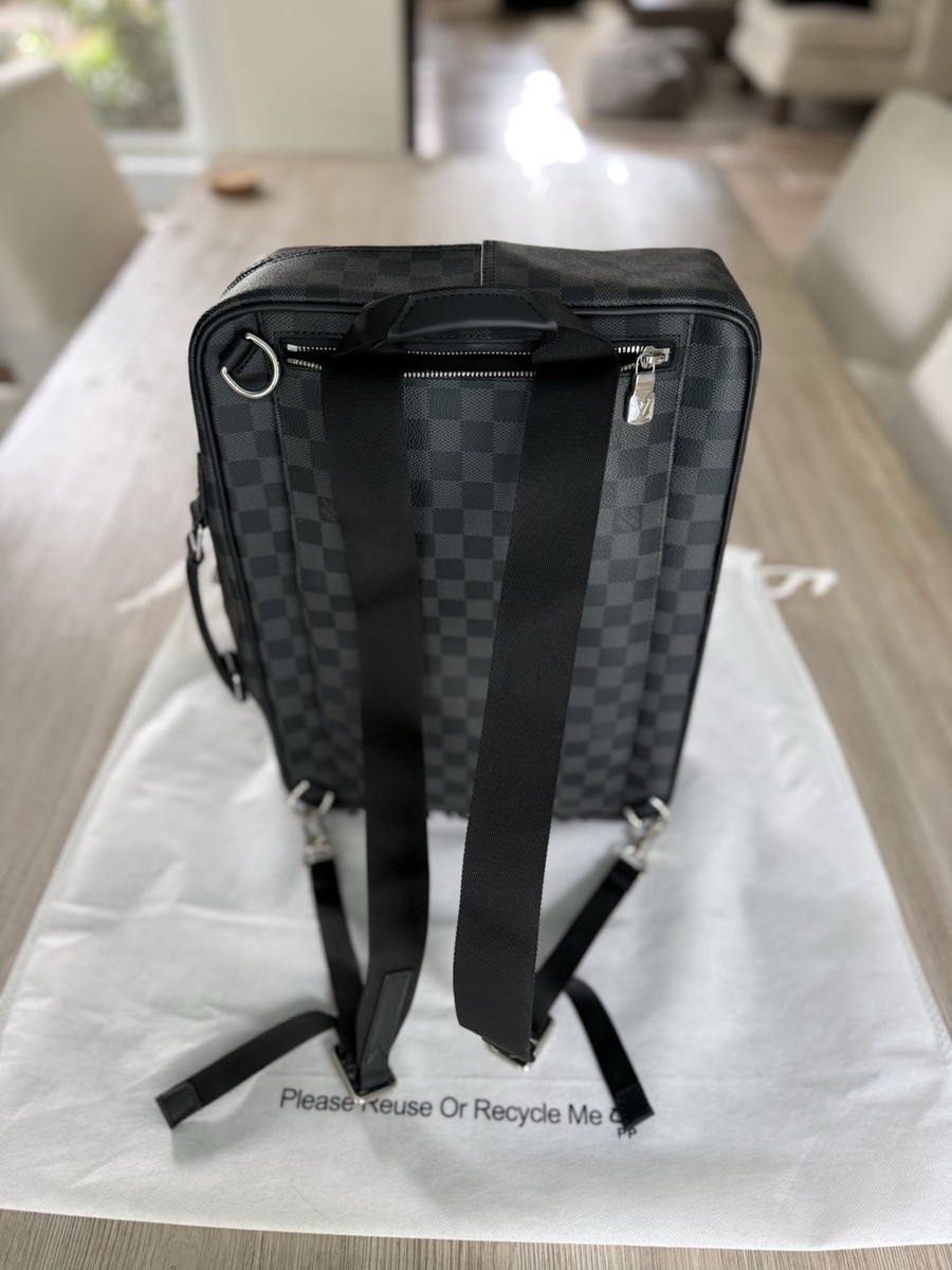 Louis Vuitton Damier Graphite Briefcase Backpack Black | eBay