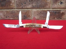 BUCK CREEK BOBCAT CONGRESS KNIFE GERMANY THICK STAG OIL THE JOINTS UNUSED NICE!!