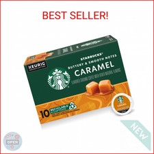 Starbucks K-Cup Coffee Pods, Flavored Hot or Iced Coffee, Caramel, 10 Keurig Pod