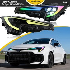 RGB Rainbow LED Headlights For Toyota Corolla 2020-2026 Front Lamp Assembly Pair