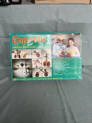 Capsela 400 Construction Set 22 Land And Water Toys Motorized In Original Box 