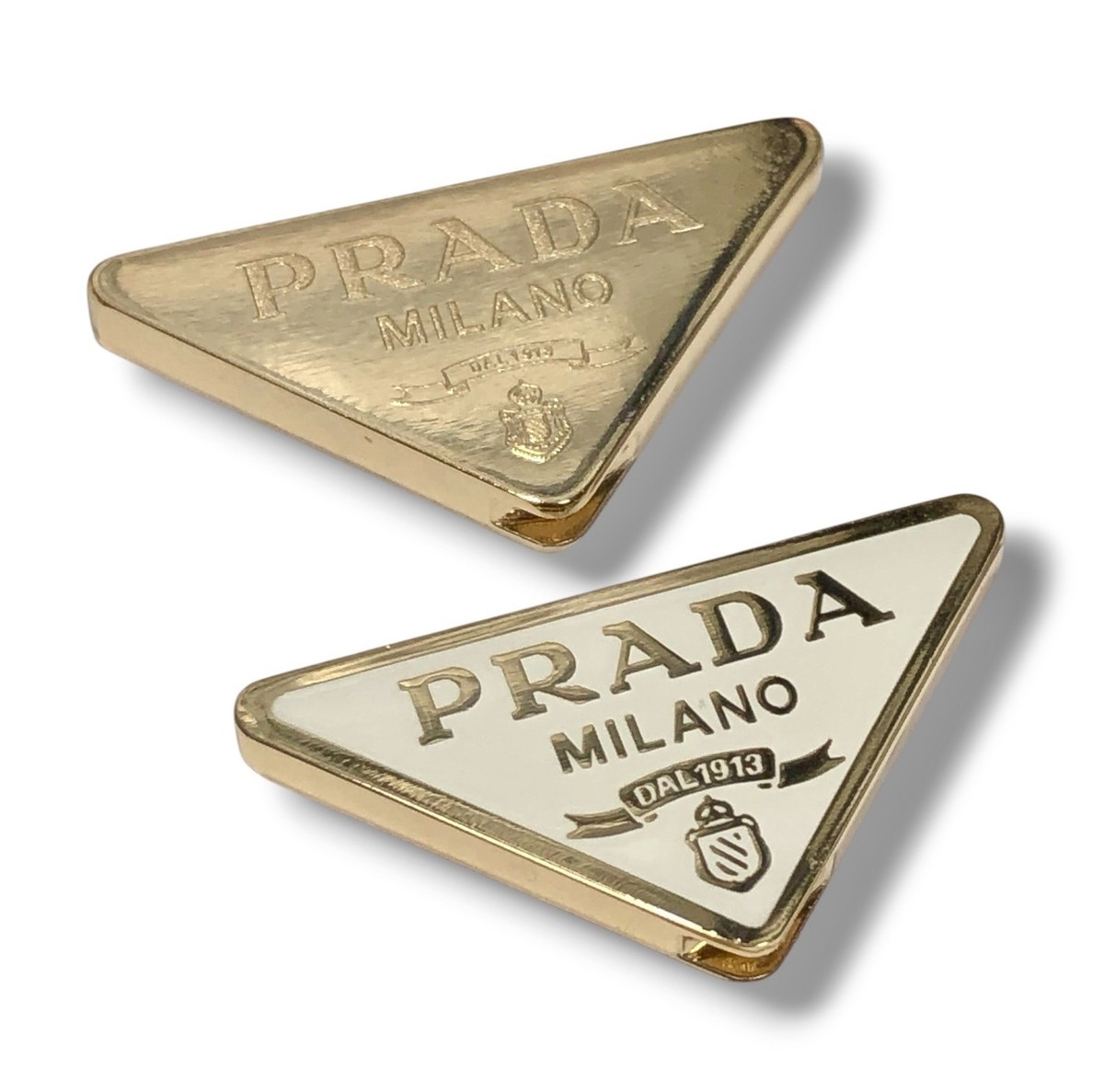 PRADA 57YS 52ZV 59ZV 14YS 73ZS Gold/White Replacement Icon Logo
