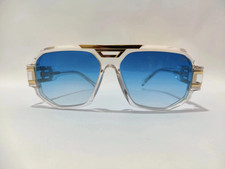 Cazal Modern Full Crystal  Gold Frame Sky Blue Tinted Unisex Sunglasses Eyewear