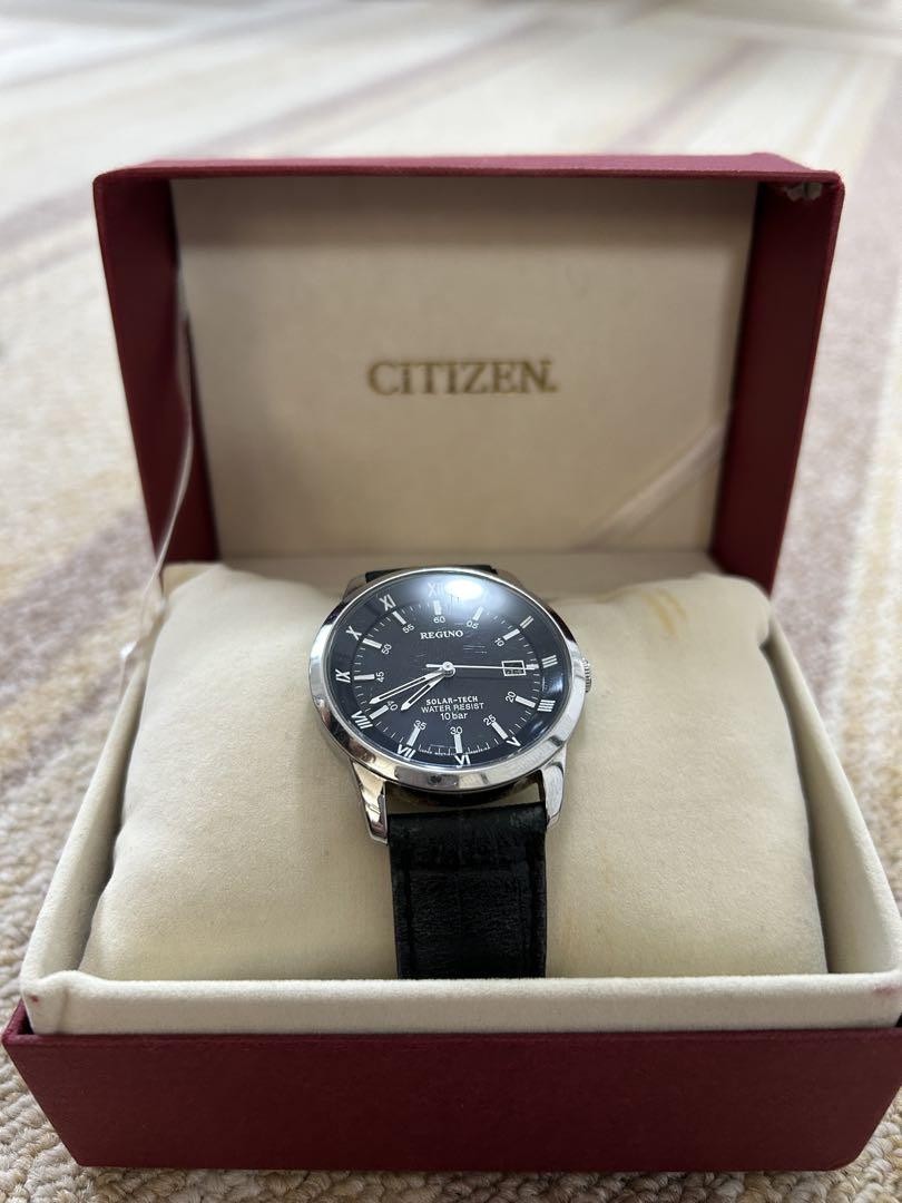 Elegant Citizen Black Leather Analog Watch