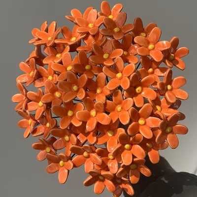 Keramik Blumen mit Stiel, 8 Stück, Blumenstecker Muttertag Vase o. Garten