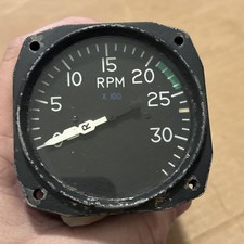 CESSNA 511-01 DUAL RPM TACH INDICATOR Untested Aircraft Airplane Vintage