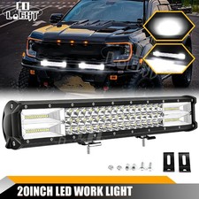 Tri Row 22inch 1500w Led Light Bar Combo Offroad Driving Fog Lamp Pickup 24 20