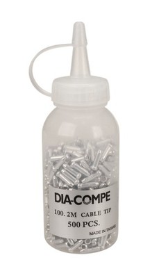 Dia-Compe Bremszug End Crimps Spitzen - SILBER - 500ER FLASCHE
