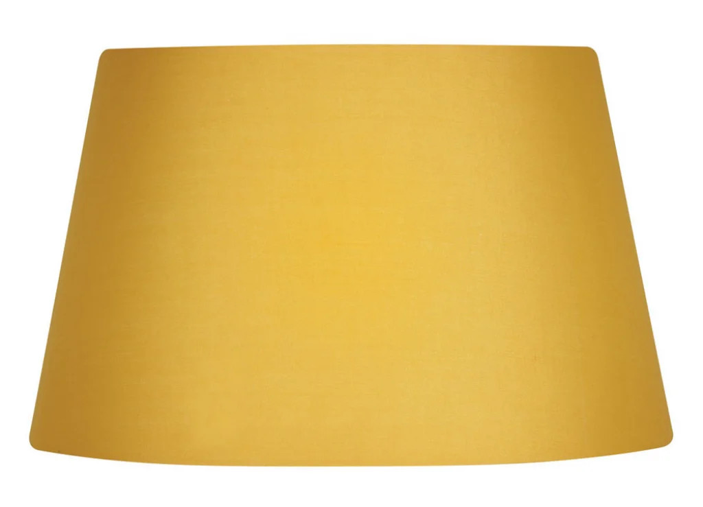 Lampshade Yellow 8"" Mustard Cotton Tapered Drum 205mm Oaks Lighting S901/8 MS
