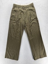 American Eagle Trouser Pants Womens 8 Regular Green Pleated Wide Leg Lyocell Y2K