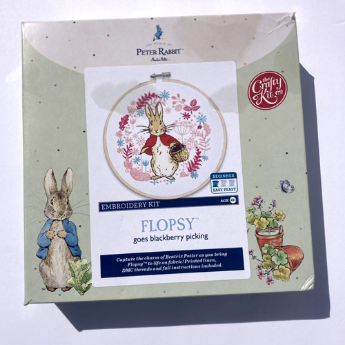 The Crafty Kit Company 'Flopsy Bunny Goes Blackberry Picking' Embroidery Kit
