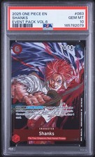 2025 ONE PIECE EVENT PACK VOL.6 #083 SHANKS PSA 10