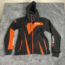 FXR MEN'S Extreme Performance Racing Jacket Medium Softshell Black Orange Zip