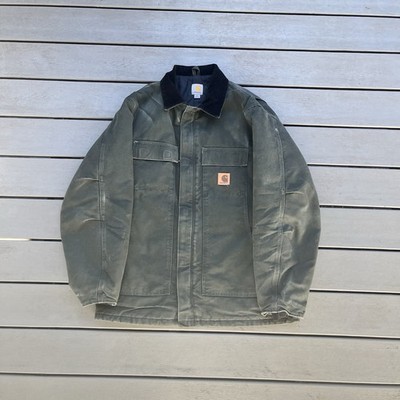 【希少サイズ】 Carhartt トラディショナルコート S C26 MOS Vintage Carhartt olive Green C26 MOS Chore Jacket Large And Tall