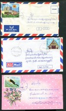 LAOS 1993 lot of 3 covers stamped air mail