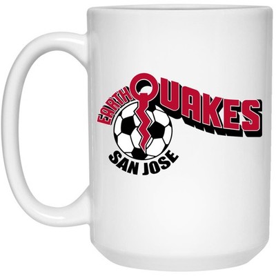 San Jose Earthquakes Mug 15 oz. Glossy Ceramic | NASL Soccer Team