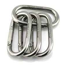 1/4 Inch 2.36"Heavy Duty Carabiner Clip Spring Snap Hooks Spring Clips(4 Pack)