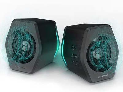 Edifier - G2000 2.0 Bluetooth Gaming Speakers with RGB Lighting (2-Piece) - B...