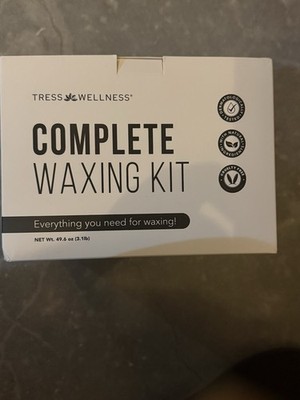 Tress Wellness Complete Waxing Kit + Clean Easy Roll-On Refill + Strips Bundle