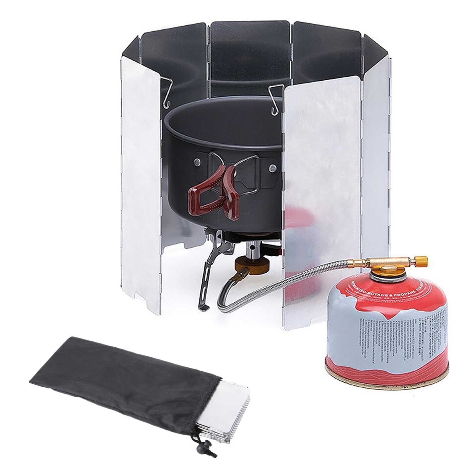 Outdoor Stove Windscreen Ultra light Aluminum foldable Campi