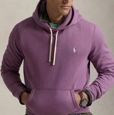 Polo Ralph Lauren TEA ROSE Cotton Blend Fleece Pullover Hoodie Size L MSRP $145 - Image 1 of 4