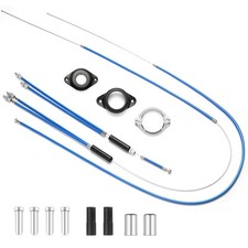BMX Bike Gyro Brake Cables Kit - 1 Set Front + Rear (Upper + Lower) with Spin...