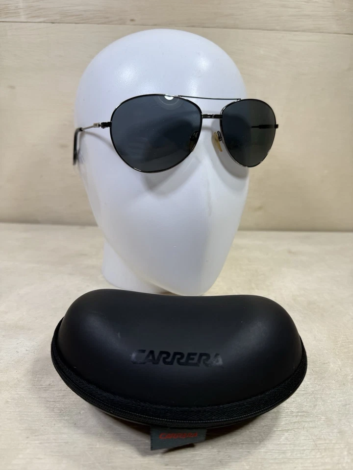 Carrera Pilot Unisex Aviator Sunglasses - Gray - KJ1C WJ 60-15 135 w/ Case Nice - Image 2 of 4