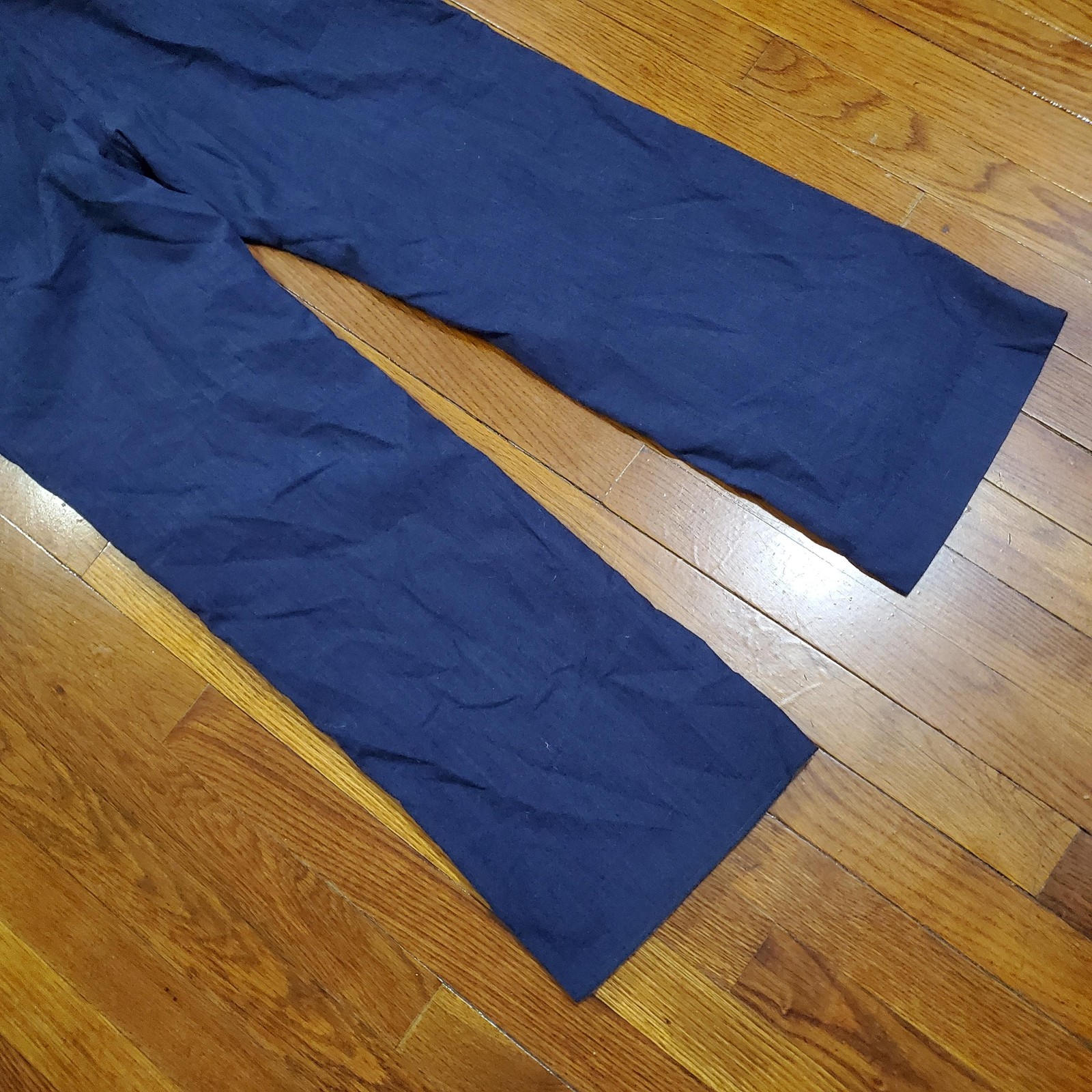 Banana Republic Logan Pants Womens 16 Blue Wool Straight Leg Dress Trousers thumbnail 2