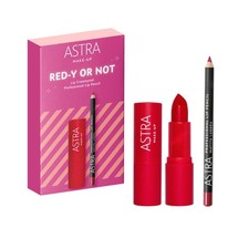 Astra Schminkset Red-Y Or Not Rosette Ginger 08 und Lippenstift Cherry 42
