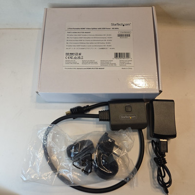 NEW OPEN - StarTech 2-Port HDMI Video Splitter USB Power - HDMI-SPLITTER-4K60UP