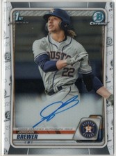 Jordan Brewer 2020 Bowman Chrome 1st Bowman Prospect Autograph #CPA-JBR AUTO