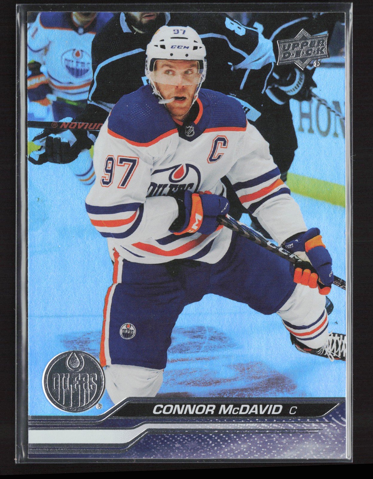 2023-24 Upper Deck #67 Connor McDavid Silver Foil SP OILERS