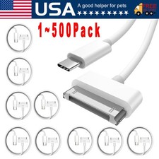 30-Pin To USB C Adapter Charging Data Sync Cable for IPhone 4 4S 3GS IPad 3 Lot