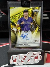 2025 Topps Chrome Black Autographs Jordan Beck Gold Mini Diamond Refractor /50 