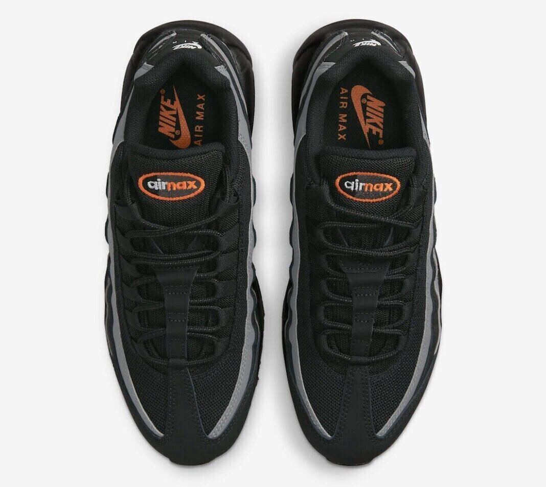 Nike Air Max 95 Black-Grey-Orange New Sneakers Men's Size 7