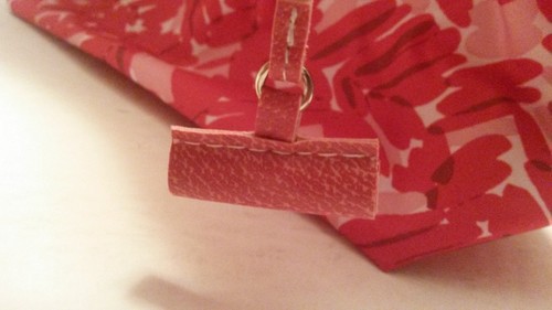 Clinique Red/Pink Band Wild Print Makeup Accessory Bag NEW! - Picture 5 of 9