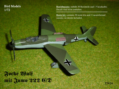 Focke Wulf with Jumo 222 C/D - 10/22/1942 1/72 Bird Models Resin Kit / Kit 