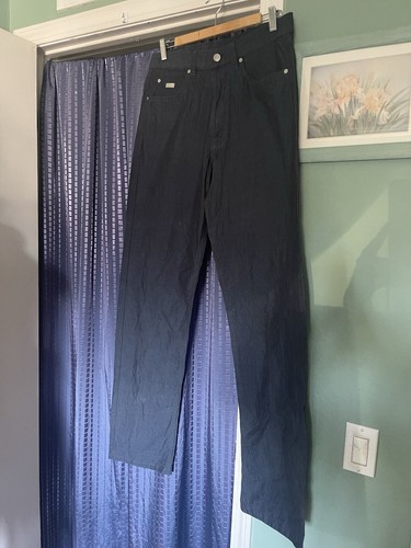 Hugo Boss Pants Mens 32x34 Tall 100% Cotton Slate Blue - Picture 2 of 9